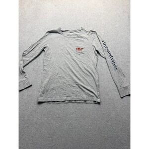 Vineyard Vines Mens Gray Long Sleeve Pocket T-Shirt Whale Logo Graphic Tee XS